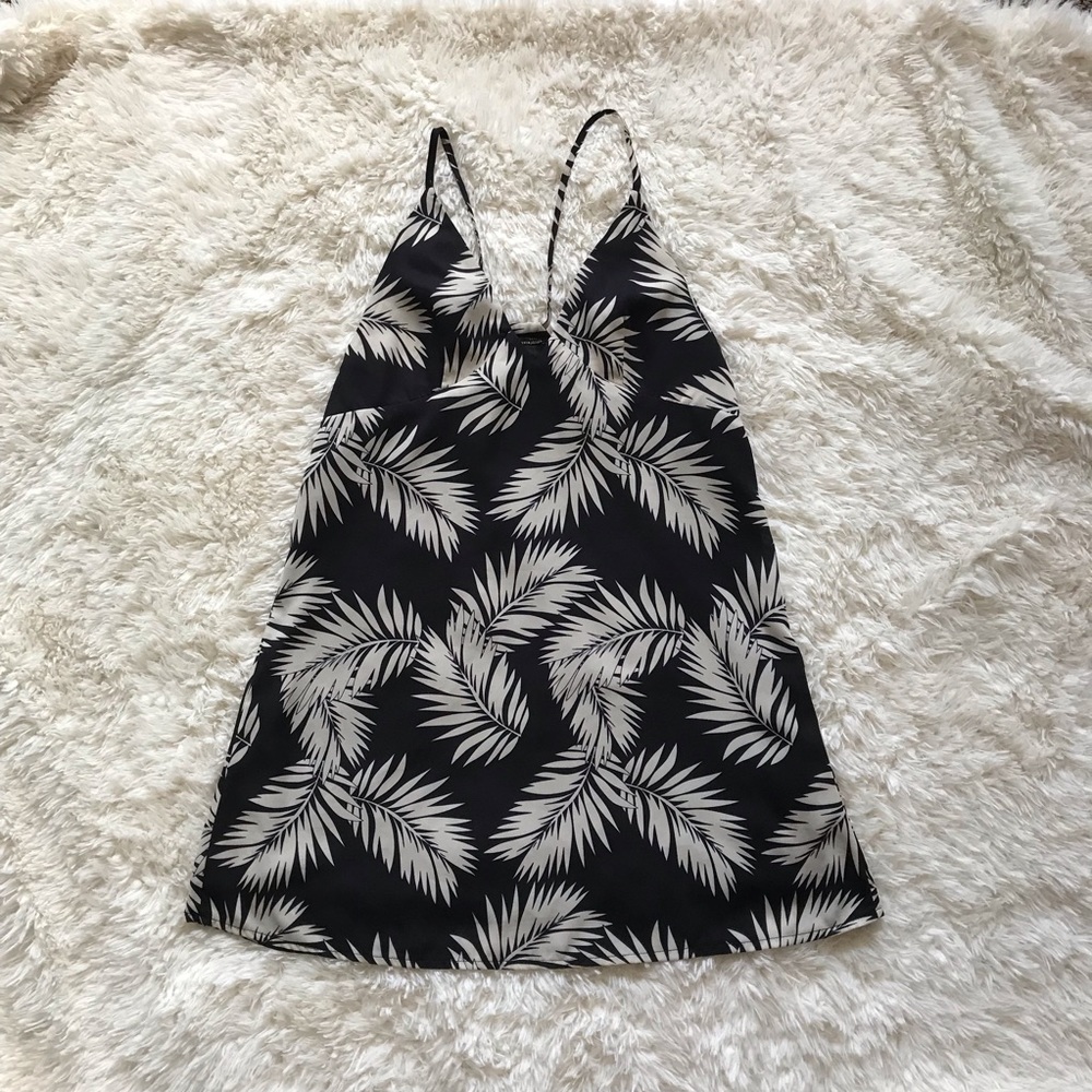 Black/beige spaghetti strap dress